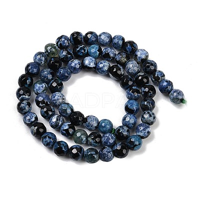 Natural Fire Crackle Agate Beads Strands G-C082-A01-31-1