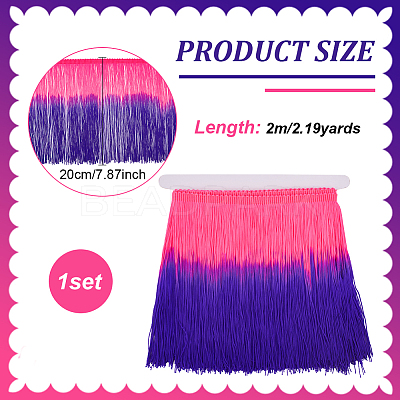 2M Two Tone Polyester Tassel Ribbon OCOR-FG0002-37A-1