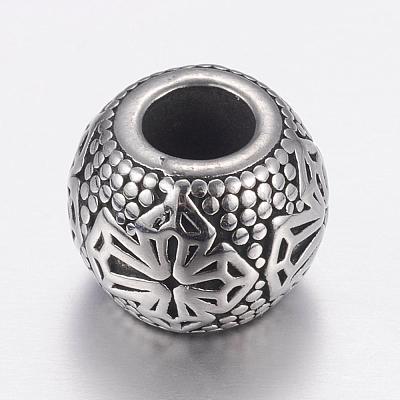 304 Stainless Steel European Beads STAS-P173-083AS-1