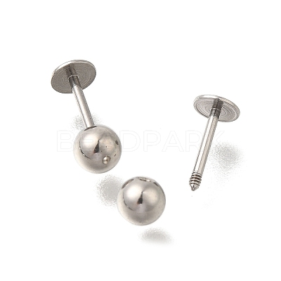 304 Stainless Steel Flat Round Cartilage Earrings EJEW-M019-03P-1