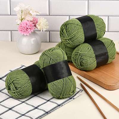 5Pcs Polyester Yarn for Knitting & Crochet YCOR-SZ0001-03P-1
