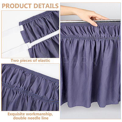Adjustable Polyester Wrap Around Bed Skirts AJEW-WH20022-10D-02-1