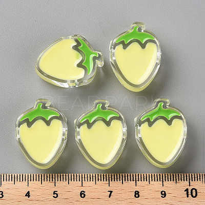 Transparent Enamel Acrylic Beads X1-TACR-S155-003B-1