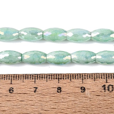 Anti-Tarnish Electroplate Glass Beads Strands EGLA-Q130-02A-06-1
