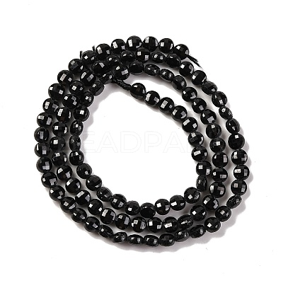 Natural Black Spinel Beads Strands G-F770-B01-01-1