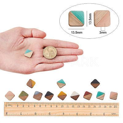 Resin & Wood Cabochons RESI-CJ0001-25-1