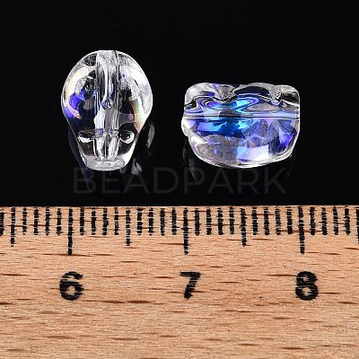 Electroplate Glass Beads Strands EGLA-T021-09C-1