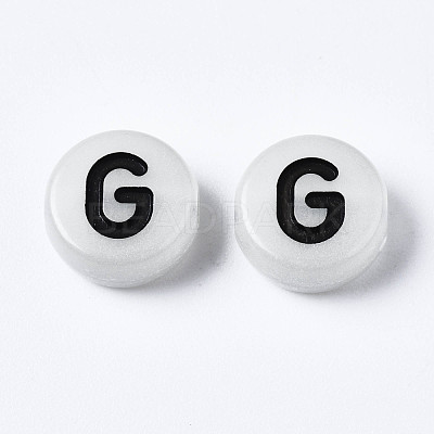 Luminous White Smoke Acrylic Beads MACR-S273-68-1