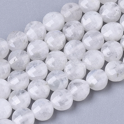 Natural Rainbow Moonstone Beads Strands G-R462-010-1