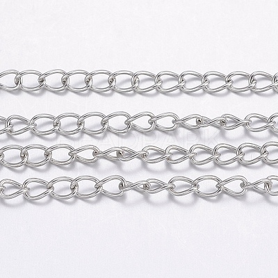 Tarnish Resistant 304 Stainless Steel Curb Chains CHS-H017-03P-10M-1