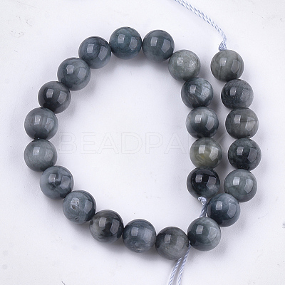 Natural Hawk's Eye Beads Strands G-S333-8mm-027-1