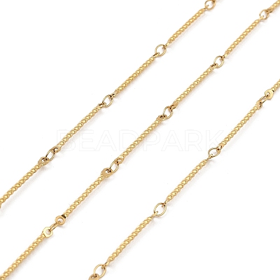 Ion Plating(IP) 304 Stainless Steel Twist Link Chains CHS-G025-16G-1