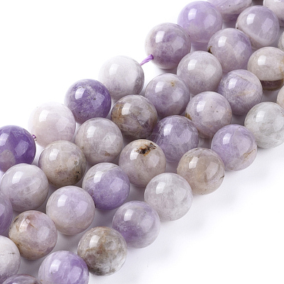 Natural Lavender Amethyst Beads Strands X-G-L555-01-10mm-1