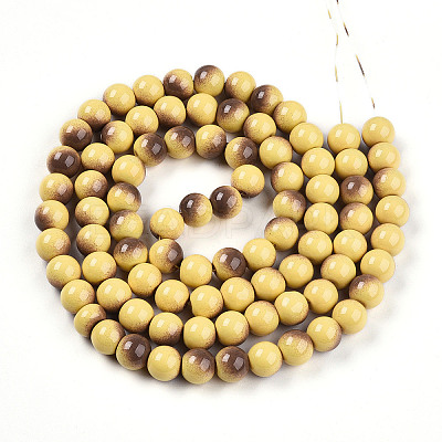 Baking Paint Glass Beads Strands DGLA-N012-10mm-09-1