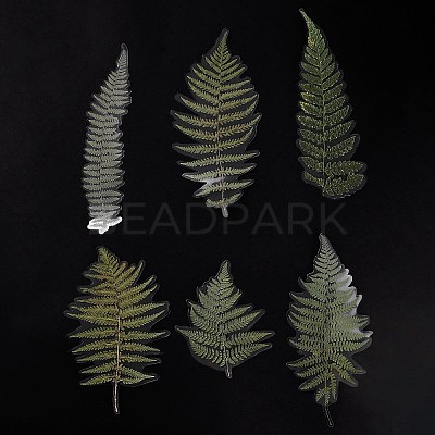 6Pcs Plant PET Adhesive Waterproof Stickers DIY-K074-01E-1