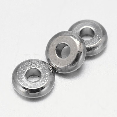Flat Round Brass Spacer Beads LS-KK-E738-65A-P-1