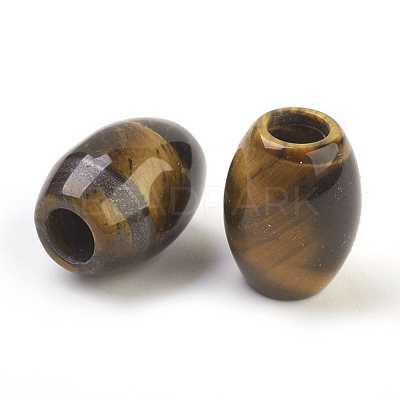 Natural Tiger Eye European Beads X-G-F580-A01-1