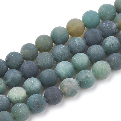 Natural Moss Agate Beads Strands X-G-T106-018-1