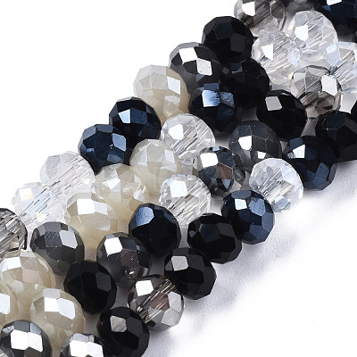 Electroplate Glass Beads Strands EGLA-N002-12A-1