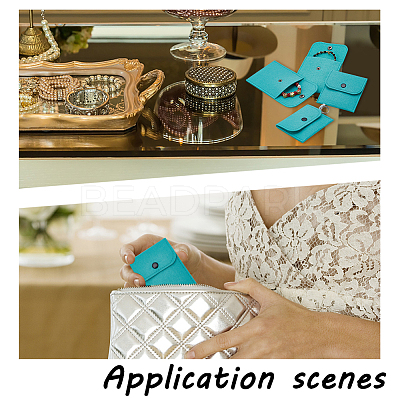 12Pcs 4 Styles Portable Felt Card Cover Bag ABAG-GA0001-21C-1