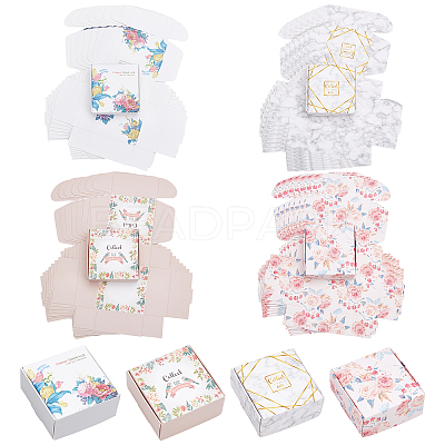 32Pcs 4 Colors Paper Candy Boxes CON-AR0001-05-1