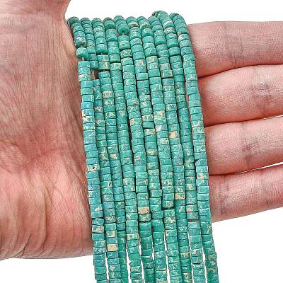 Dyed Synthetic Imperial Jasper Beads Strands G-Z089-A03-C-1