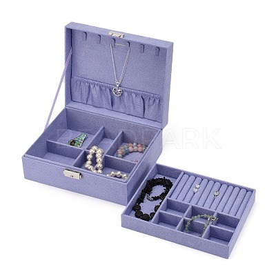 Velvet & Wood Jewelry Boxes VBOX-I001-02B-1