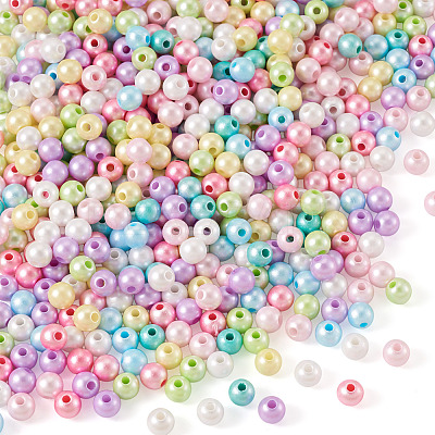 600Pcs Opaque Acrylic Imitation Pearl Beads OACR-TA0004-95B-1