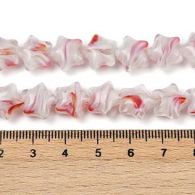 Handmade Millefiori Glass Beads Strands LAMP-H067-01B-1