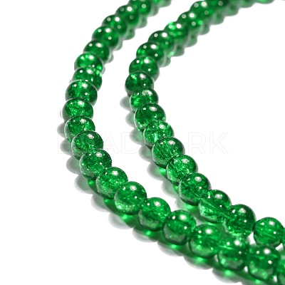 Mixed Crackle Glass Bead Strands GGC4mm-1