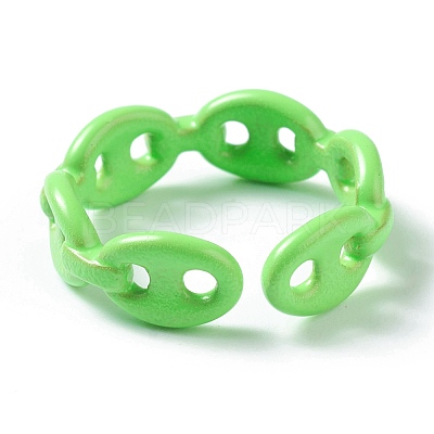 Spray Painted Brass Cuff Rings RJEW-H545-B-1