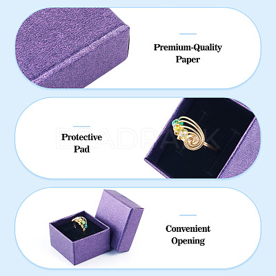 12Pcs Paper Packing Ring Boxes CON-TA0001-42A-1