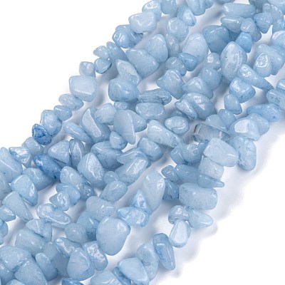 Dyed Natural Aquamarine Beads Strands G-F703-12-1