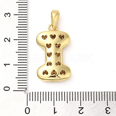 Brass Micro Pave Cubic Zirconia Pendants KK-E061-03G-09-1
