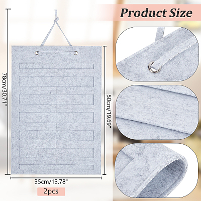 Felt Hanging Hair Claw Clip Organizer Holder for Women Girls AJEW-WH0083-89A-01B-1