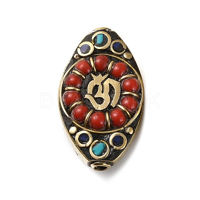 Handmade Tibetan Style Beads KK-G473-01AG-1