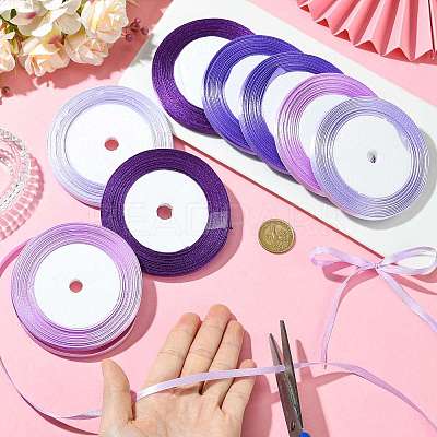8Rolls 4 Colors Single Face Satin Ribbon OCOR-FS0001-10C-1