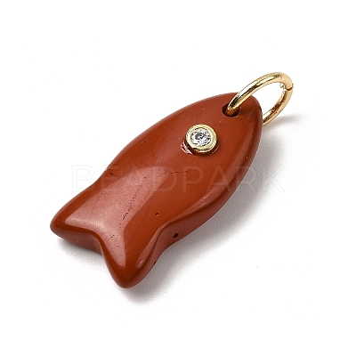 Natural Red Jasper Pendants G-A297-01G-12-1