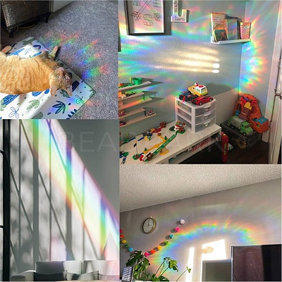 Waterproof PVC Colored Laser Stained Window Film Static Stickers DIY-WH0314-106-1