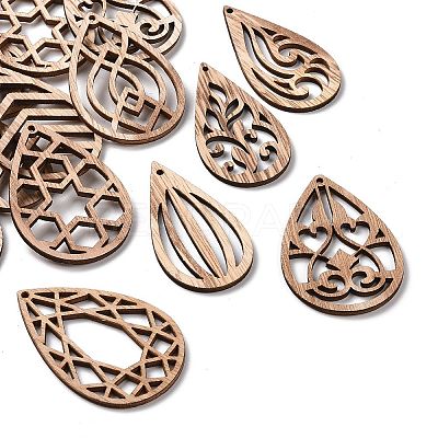Unfinished Hollow Wood Big Pendants WOOD-X0004-15-1
