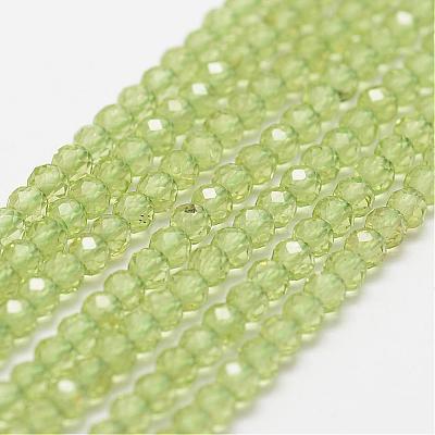 Natural Peridot Bead Strands G-P271-3mm-12-1