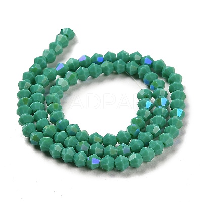 Opaque Solid Color Imitation Jade Glass Beads Strands EGLA-A039-P4mm-L07-1