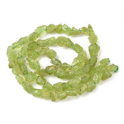 Raw Rough Natural Peridot Beads Strands G-M453-C02-1