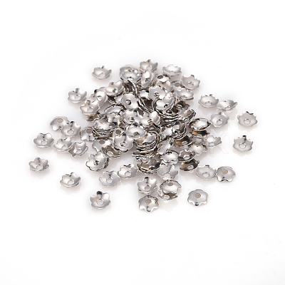 6-Petal Iron Bead Caps X-IFIN-F152-02P-1