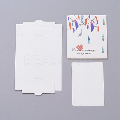 Kraft Paper Boxes and Necklace Jewelry Display Cards CON-L016-A01-1