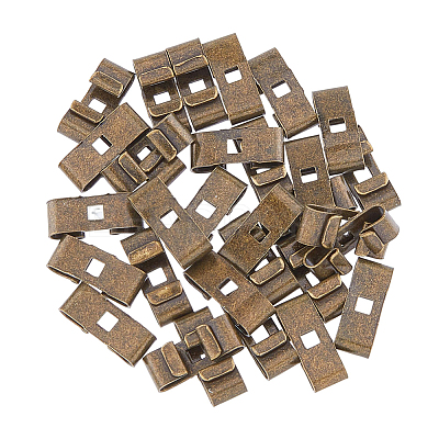 50Pcs Tibetan Style Iron Bolo Tie Slides Clasp Accessories IFIN-FH0001-76-1