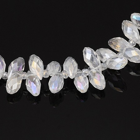 Electroplate Glass Beads Strands EGLA-J068-AB01-1