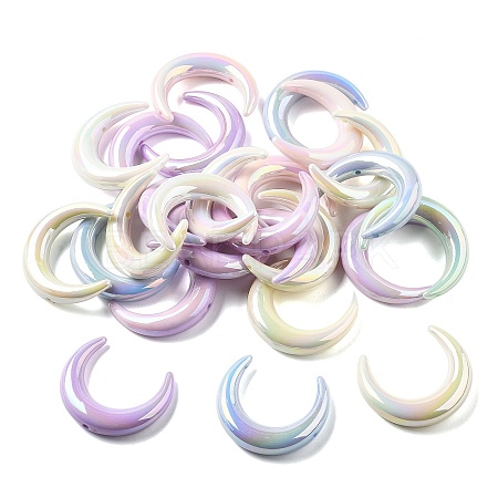 UV Plating Opaque Acrylic Beads PACR-Q005-03-1