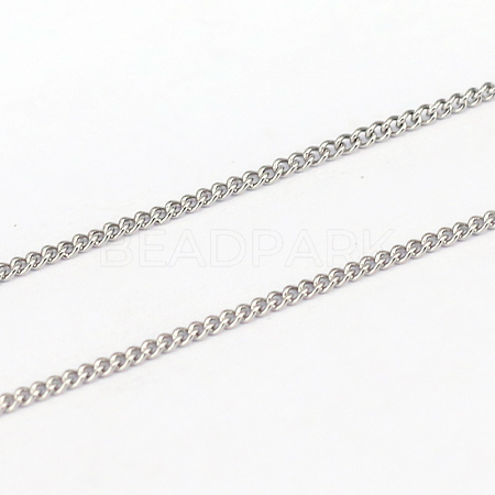 304 Stainless Steel Curb Chains CHS-L001-59-0.3mm-1