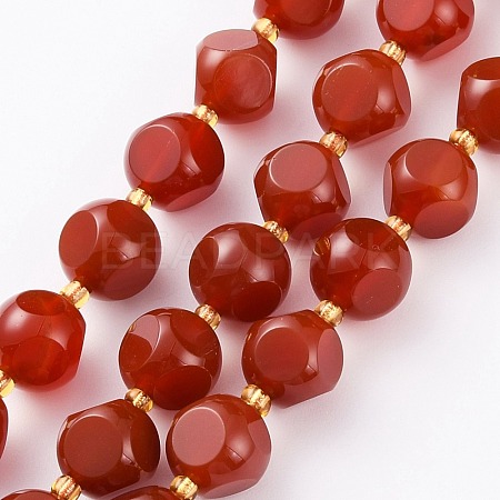 Natural Carnelian Beads Strands G-A030-B24-10mm-A-1